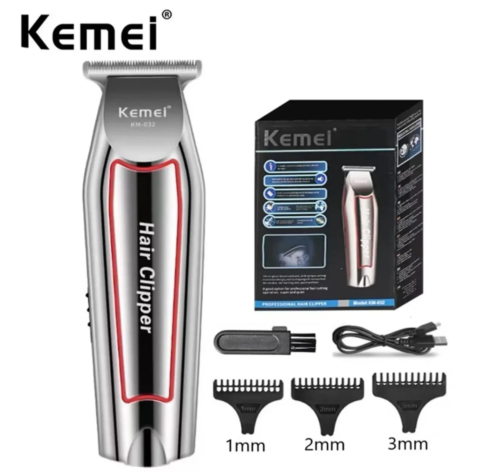 Maquina KEMEI Recarregável KM-032