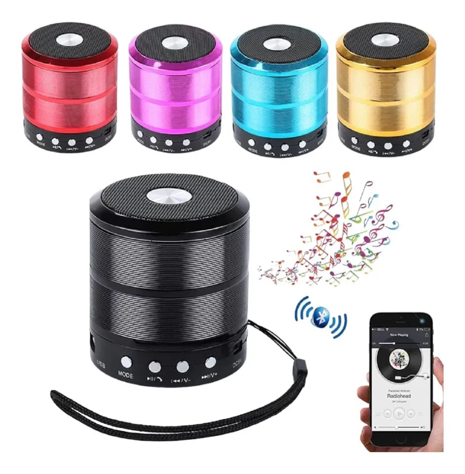 Mini Caixinha Som Bluetooth Portátil Usb Mp3 P2 Sd Rádio Fm