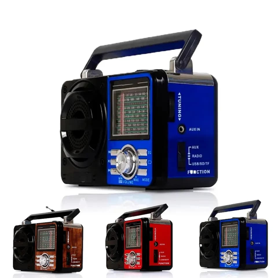 Rádio Portátil Fm/Am Bluetooth Usb Bivolt E Pilha - Caixa De Som 110V/220v Vintage Antigo Retro Recarregavel
